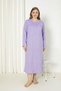 100% Cotton Seasonal Fabric Long Sleeve Plus Size Mother's Nightgown 585 - 2