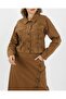 Denim Jacket and Skirt with Lace Detailing-Camel - 7