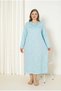 100% Cotton Seasonal Fabric Long Sleeve Plus Size Mother's Nightgown 585 - 2