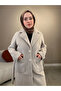Beaded Buttoned Bag Pocket Coat 1488 - 2