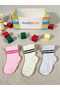 Organic Cotton Unisex 3-Piece Boxed Premium Striped Detailed Newborn Baby & Kids Socks - 2