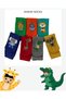 7-Piece Animal Figured Colorful Unisex Children's Combed Cotton Socks