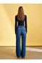 72293 High Waist Wide Leg Jeans-Blue - 2