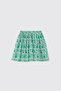 Girl's Patterned Mint Skirt - 2
