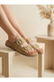 Women's Anatomical Cork Sole Double-Strapped Buckle Casual Slippers - 3