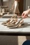 Duara Gold (4 cm Heel Length) Pointed Toe Heeled Ballerina Shoes - 3