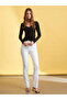 72260 Fabric Trousers with Pen Detail-White