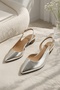 Meta Silver Side Blocked (2 cm Heeled) Pointed Toe Shoes - 2