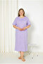 100% Cotton Short Sleeve Plus Size Mother's Nightgown 586 - 4