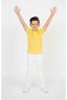 Boys' April 23 October 29 Show Outfit Polo Collar Short Sleeve T-Shirt and White Pants Set - 2