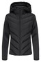 Women’s Hooded Black Puffer Coat Scuba Sleeve Detail Range Rover Mom Jacket