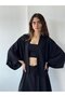 Design Boho Mini Kimono Women Black - 2