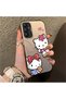 Silicone Edge Hard Back Phone Case Compatible with Samsung Galaxy A14 Kitty Pattern - 2