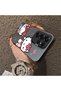 Silicone Edge Hard Back Phone Case Kitty Pattern Compatible with Samsung Galaxy S25 Ultra - 3