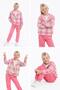 Girl's Plaid Hooded 3-Piece Set Pink – 4140 - 2