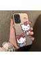 Silicone Edge Hard Back Phone Case Compatible with Samsung Galaxy A52 5g Kitty Pattern - 2