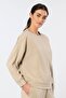 Women's Crew Neck Sweatshirt 3613/Beige - 2