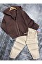 Boy's Hooded Zippered Jacket and Pants Top and Bottom Set - 5