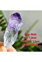 Amethyst Natural Stone Necklace -17- (Steel Chain) Handmade Designer Products - 2