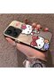 Silicone Edge Hard Back Phone Case Kitty Pattern Compatible with Redmi Note 13 Pro Plus 5g