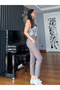 Mink Elastic Waist Double Leg Lycra Trousers - 6