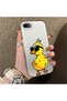 Silicone Edge Hard Back Phone Case Compatible with iPhone Se 2020 Duck Pattern - 2
