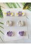 Newborn Hairless Baby Clips Handmade Set of 6 Organic Cotton Drawstring Baby Clips - 2