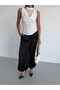 Collared Tulle Detailed Draped Sleeveless Women's Blouse White - 5