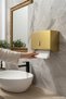 Matte Gold Napkin Holder Z Fold 200 Pieces Hygienic Towel Napkin Holder with Key Lock Matte Gold Color - 2