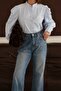 Poplin Shirt with Gipeli Sleeves - 2