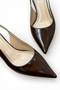 Women's Brown Matte Short Heel Stiletto Open Back New Season Sa222 - 2