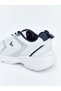 White lace-up thick sole men's sports shoes - 5