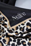Leopard Patterned Imported Silk Satin Scarf - 2
