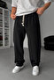 Men’s Black Baggy Fit Linen Blend Muslin Trousers with Breathable Fine Woven Structure