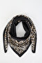 Leopard Patterned Imported Silk Satin Scarf