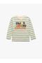 Cotton Long Sleeve Crew Neck Printed T-Shirt - 4