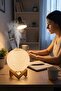 ®   3D Moon Design USB Air Humidifier with Water Replenishment – Touch Control, 3 Color Light Modes (Day I - 2