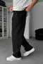 Men’s Black Baggy Fit Linen Blend Muslin Trousers with Breathable Fine Woven Structure - 3