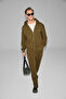 Gallo Cotton Fleece Inside, Hooded, Elastic Waist, Double Pockets, Regular Khaki Top and Bottom Set