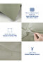 Solid Duvet Cover Set 4-Pcs, Queen Size 200×240cm, Brushed Microfiber,( Without Filler ) - 5