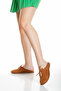 Women's Suede Bow Detailed Casual Slippers 6344 Taba Suede - 5