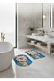 2-Piece Magic Mat, Water Absorbent, Non-Slip Base, Bathroom, Shower, Kitchen, Sink, Balcony Door (57.5X38 Cmx 2) - 3