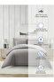 Solid Duvet Cover Set 6-Pcs, King Size 220×240 cm Bed, Brushed Microfiber,( Without Filler ) - 6