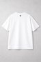Printed White Loose Fit T-Shirt – Oversize Cut 100% Cotton Women's T-Shirt - 4