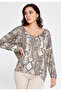 Stylish and trendy Leather print blouse - 2