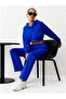 Casi̇ Women's Hooded V-Neck Pipe Leg Sweatpants Set - 3