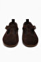 Danni Genuine Leather Brown Suede Belted Women's Ballerinas - 6
