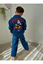 Printed Denim Suit for Children 100% Cotton Double Combination Trend Design Seasonal Combination-Jlb-094 - 3