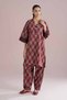 2 Piece - Printed Embroidered Suit - PE 26-203 - 4