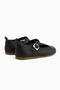 Danni Genuine Leather Black Belted Women's Ballerinas - 5